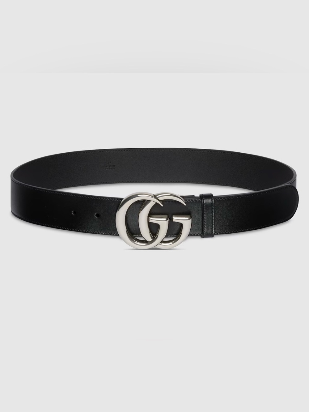 Gucci Black Leather Marmont Double G Belt
